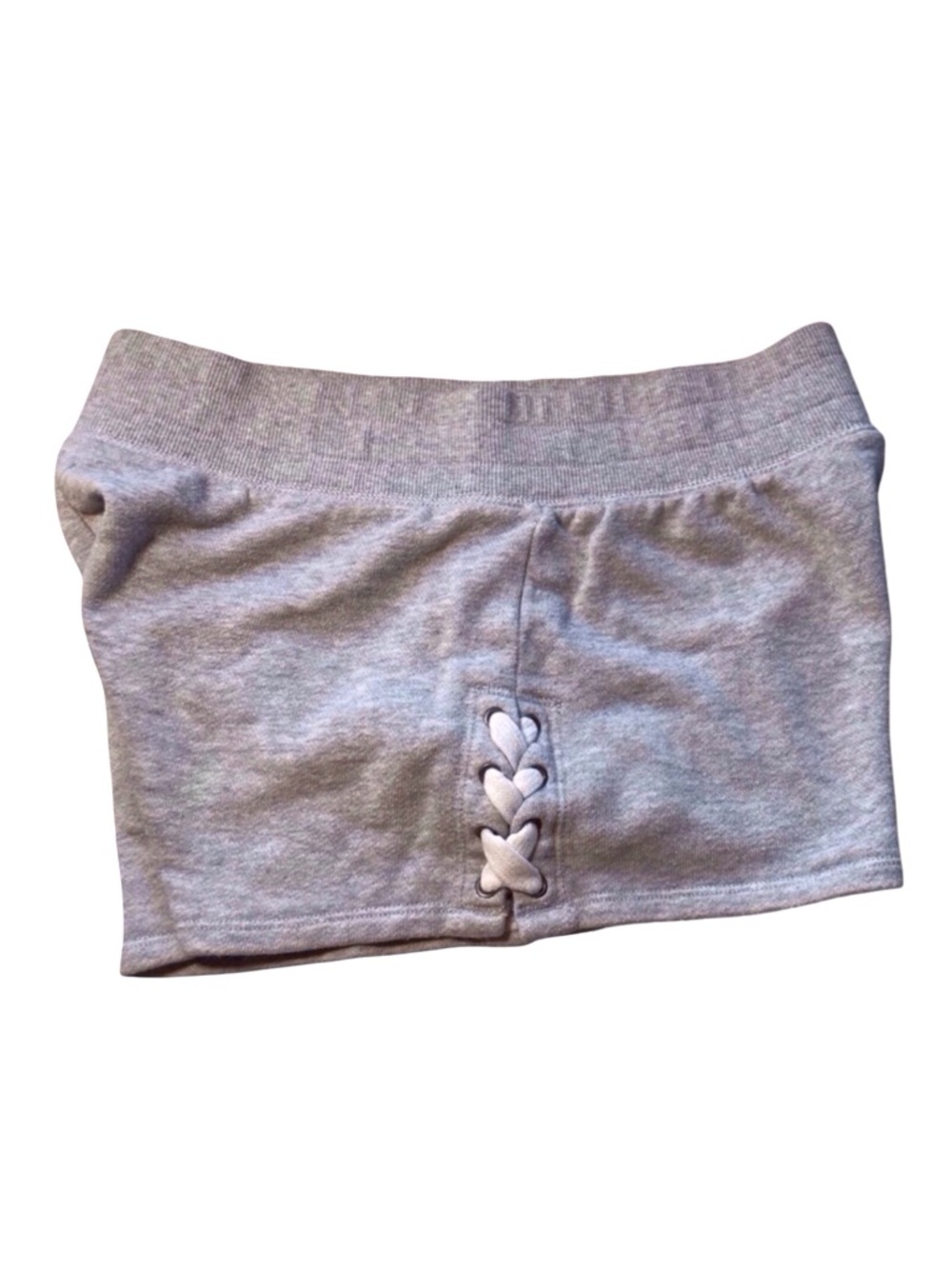 Aerie Lace-Up Sweat Shorts – Light Gray, Size M  excellent condition - Picture 3 of 10